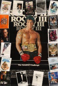 7t024 LOT OF 24 FOLDED ONE-SHEETS '70s-90s Rocky III, Robin Hood Prince of Thieves & more!