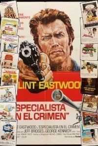 7t027 LOT OF 17 FOLDED SPANISH/U.S. ONE-SHEETS '60s-80s Clint Eastwood, Disney & many more!