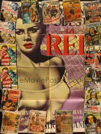 7t050 LOT OF 29 FOLDED MEXICAN POSTERS '40s-50s great artwork from a variety of movies!