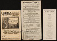 7t066 LOT OF 3 EARLY CINEMA AUSTRALIAN HANDBILLS 1900s how movies were first advertised!