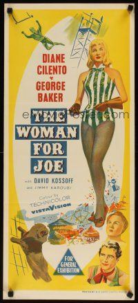 7w788 WOMAN FOR JOE Aust daybill '55 sexy full-length art of Diane Cilento, George Baker!