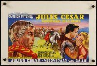 7w460 CAESAR THE CONQUEROR Belgian '62 cool art of Cameron Mitchell as Julius Caesar!