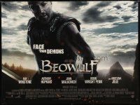7w300 BEOWULF DS British quad '07 Robert Zemeckis directed, Anthony Hopkins, Ray Winstone!