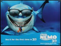 7w319 FINDING NEMO advance DS British quad R13 Disney & Pixar animated fish movie, image of Bruce!