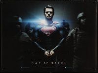 7w339 MAN OF STEEL teaser DS British quad '13 Henry Cavill in the title role as Superman!