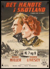 7w575 I KNOW WHERE I'M GOING Danish '47 Hiller & Livesey, Michael Powell & Emeric Pressburger!