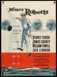 7w590 MISTER ROBERTS Danish '58 Henry Fonda, James Cagney, William Powell, Jack Lemmon, John Ford