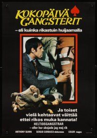 7w192 CON ARTISTS Finnish '83 Sergio Corbucci, Anthony Quinn, crime comedy action thriller!