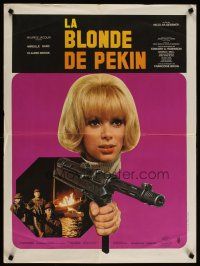 7w379 BLONDE FROM PEKING French 23x32 '67 directed by Nicolas Gessner, sexy Mireille Darc