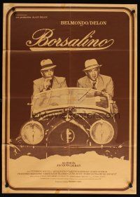 7w380 BORSALINO French 23x32 '70 Belmondo & Alain Delon in Rolls Royce, Jacques Deray directed!