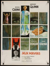 7w399 MAGUS French 23x32 '69 Anthony Quinn, Candice Bergen, different Tealdi artwork!