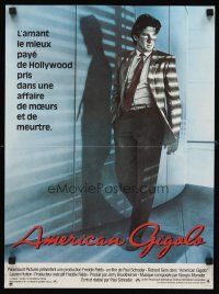7w417 AMERICAN GIGOLO French 15x21 '80 handsomest male prostitute Richard Gere framed for murder!