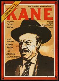 7w030 CITIZEN KANE Polish 23x33 R87 cool Time Magazine art of Orson Welles by Marszatek!