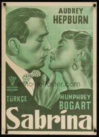 7w028 SABRINA Turkish '54 Audrey Hepburn, Humphrey Bogart, William Holden, Billy Wilder