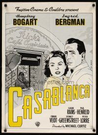 7x431 CASABLANCA English Belgian R70s Humphrey Bogart, Ingrid Bergman, Michael Curtiz classic!