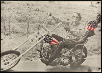 7x736 EASY RIDER b&w style commercial poster '70s image of motorcycle biker Peter Fonda on hog!