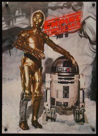 7x738 EMPIRE STRIKES BACK commercial poster '80 George Lucas sci-fi classic, C-3PO & R2-D2!