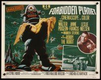 7x742 FORBIDDEN PLANET commercial poster R95 art of Robby the Robot carrying Anne Francis!