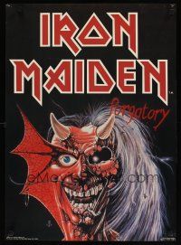 7x759 IRON MAIDEN commercial poster '86 Purgatory, Riggs art of Eddie as Satan!