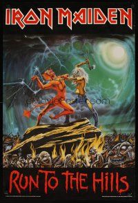 7x704 IRON MAIDEN Scottish commercial poster '87 Run To The Hills, Riggs art of Eddie!