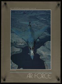 7x469 AIR FORCE special 17x23 '90s cool image of B1-B bomber over lake!