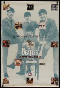 7x332 BEATLES ANTHOLOGY tv poster '95 cool image of McCartney, Harrison, Ringo & Lennon!