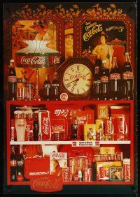 7x407 COCA-COLA 27x39 advertising poster '80s really cool image of soft drink items!