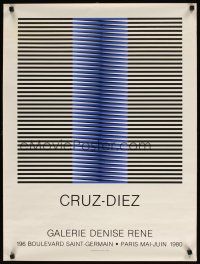 7x285 CRUZ-DIEZ 24x31 French art exhibition '80 Carlos Cruz-Diez artwork of lines!