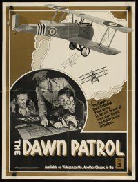7x643 DAWN PATROL video poster R85 Errol Flynn, Basil Rathbone, different images!