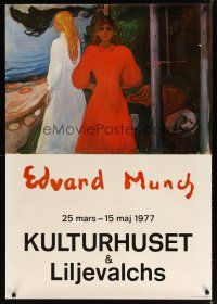 7x304 EDVARD MUNCH 28x39 Swedish art exhibition '77 cool art of women by shore!