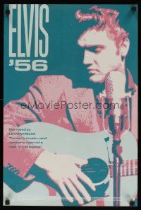 7x646 ELVIS '56 video poster '87 cool art image of Elvis Presley with guitar!