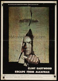 7x506 ESCAPE FROM ALCATRAZ special 20x28 '79 art of Clint Eastwood busting out by Lettick!