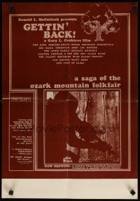 7x514 GETTIN' BACK special 18x25 '73 Eureka Springs' Ozark Mountain Folkfair!