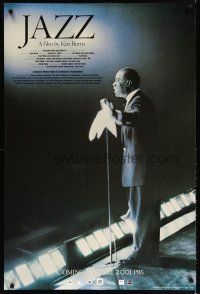 7x340 JAZZ heavy stock tv poster '01 great image of Louis Armstrong on stage performing!