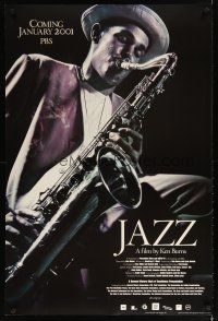 7x338 JAZZ heavy stock tv poster '01 great image of Dexter Gordon on stage performing!