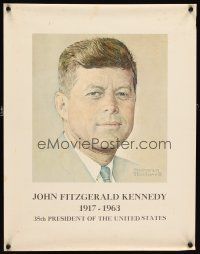 7x529 JOHN F. KENNEDY special 17x22 '60s Norman Rockwell artwork of 35th U.S. President!