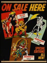 7x410 KA-ZAR MOON KNIGHT & MICRONAUTS 17x23 advertising poster '80s cool comic book art!