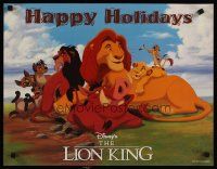 7x534 LION KING special 17x22 '94 classic Disney cartoon set in Africa, Happy Holidays!