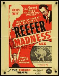7x566 REEFER MADNESS special 18x23 R72 teens & marijuana, women cry for it, men die for it!
