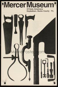7x309 MERCER MUSEUM 20x30 museum exhibition '70s cool image of handmade hand tools!