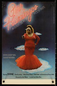7x558 PINK FLAMINGOS 11x17 '72 Divine, Mink Stole, John Waters' classic exercise in poor taste!