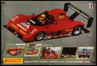 7x427 PIRELLI TIRES 27x39 Italian advertising poster '95 IMSA champion, Ferrari 333 race car!