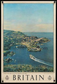 7x169 BRITAIN English travel poster '50 image of boat entering Ilfracombe!