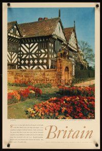 7x172 BRITAIN English travel poster '60s cool image of house & garden, Liverpool!