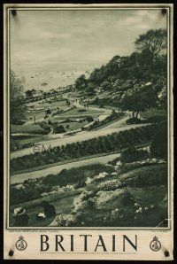 7x171 BRITAIN English travel poster '60s cool image of gardens at Southend-on-sea!