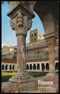 7x203 FRANCE LANGUEDOC-ROUSSILLON French travel poster '60s Draeger photo of arches!