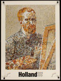 7x165 HOLLAND Dutch travel poster '90 Cornel Bierens collage of Vincent Van Gogh!