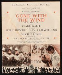 7y035 GONE WITH THE WIND herald '39 Clark Gable & Vivien Leigh in many great classic images!