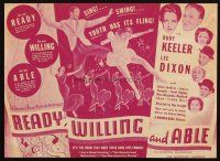 7y061 READY, WILLING & ABLE herald '37 Ruby Keeler, sing, swing, youth has its fling!
