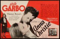 7y010 ANNA CHRISTIE herald '30 Greta Garbo in her greatest dramatic triumph!